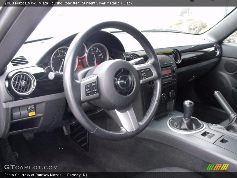 Sunlight Silver Metallic / Black 2008 Mazda MX-5 Miata Touring Roadster