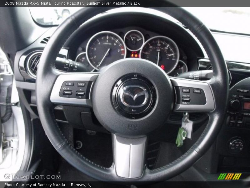 Sunlight Silver Metallic / Black 2008 Mazda MX-5 Miata Touring Roadster