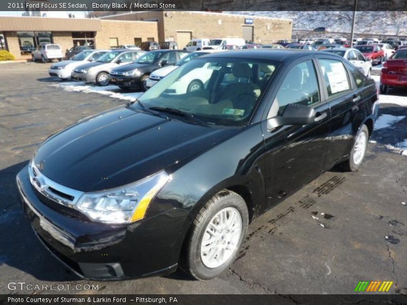 Ebony Black / Medium Stone 2011 Ford Focus SE Sedan