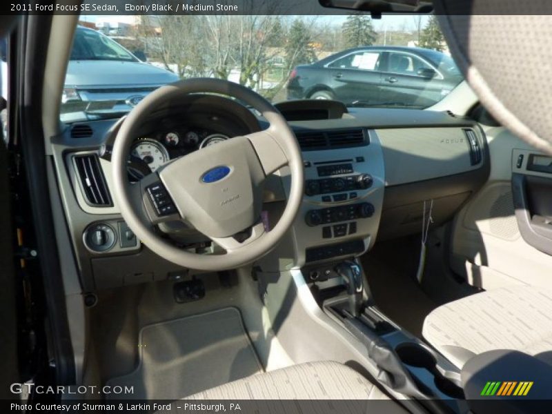 Ebony Black / Medium Stone 2011 Ford Focus SE Sedan