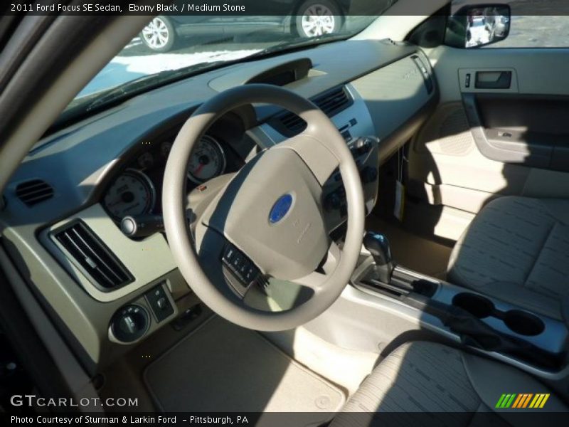 Ebony Black / Medium Stone 2011 Ford Focus SE Sedan