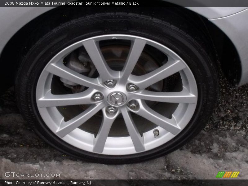 Sunlight Silver Metallic / Black 2008 Mazda MX-5 Miata Touring Roadster