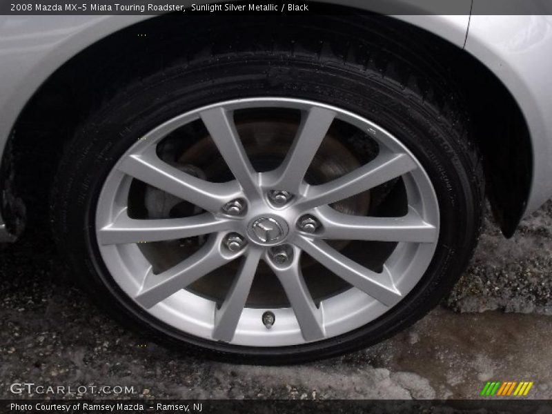 Sunlight Silver Metallic / Black 2008 Mazda MX-5 Miata Touring Roadster