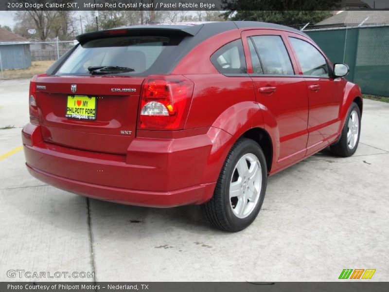 Inferno Red Crystal Pearl / Pastel Pebble Beige 2009 Dodge Caliber SXT