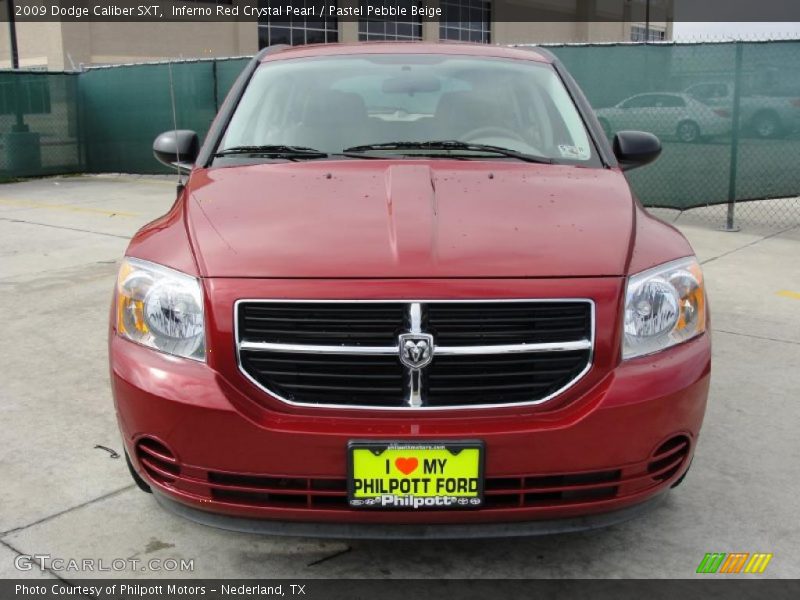 Inferno Red Crystal Pearl / Pastel Pebble Beige 2009 Dodge Caliber SXT