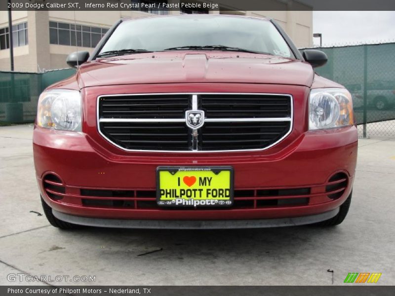 Inferno Red Crystal Pearl / Pastel Pebble Beige 2009 Dodge Caliber SXT
