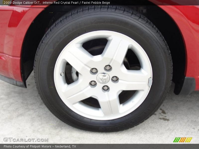 Inferno Red Crystal Pearl / Pastel Pebble Beige 2009 Dodge Caliber SXT