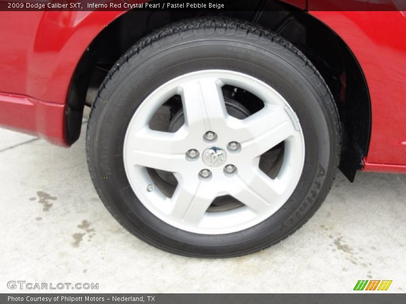 Inferno Red Crystal Pearl / Pastel Pebble Beige 2009 Dodge Caliber SXT
