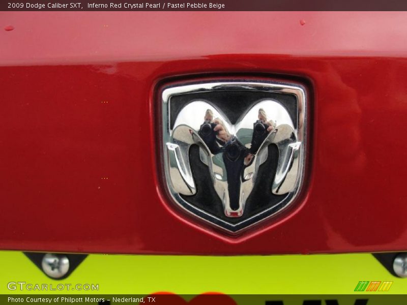 Inferno Red Crystal Pearl / Pastel Pebble Beige 2009 Dodge Caliber SXT