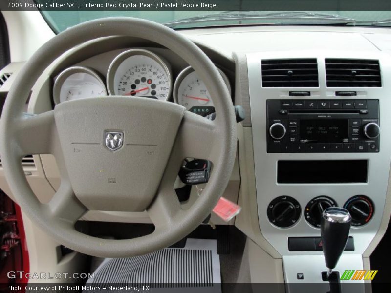 Inferno Red Crystal Pearl / Pastel Pebble Beige 2009 Dodge Caliber SXT