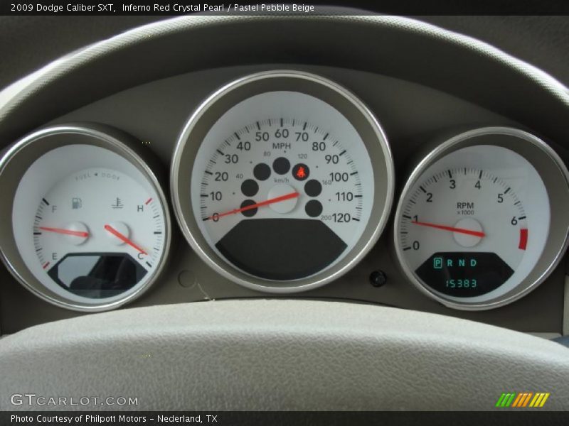 Inferno Red Crystal Pearl / Pastel Pebble Beige 2009 Dodge Caliber SXT