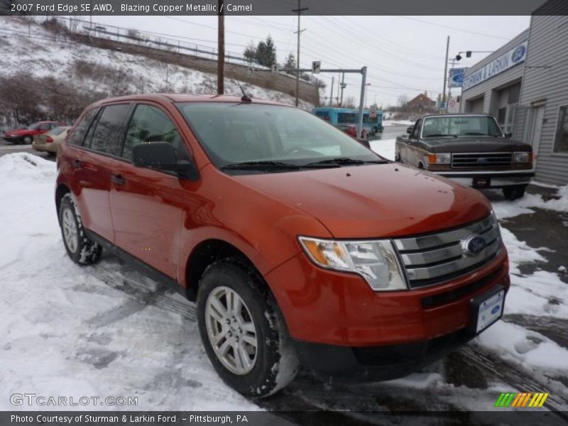 Blazing Copper Metallic / Camel 2007 Ford Edge SE AWD