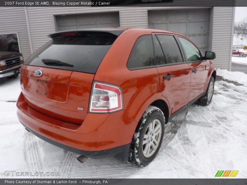 Blazing Copper Metallic / Camel 2007 Ford Edge SE AWD