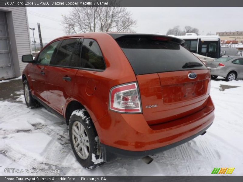 Blazing Copper Metallic / Camel 2007 Ford Edge SE AWD