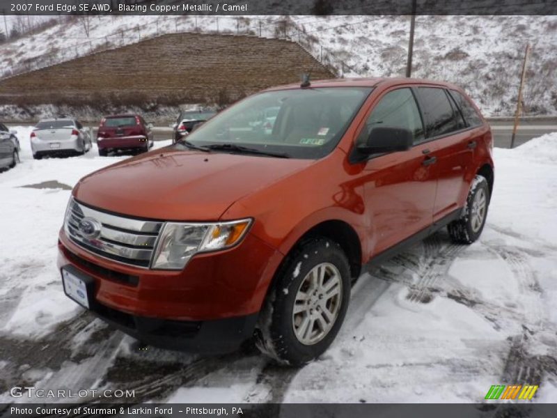 Blazing Copper Metallic / Camel 2007 Ford Edge SE AWD