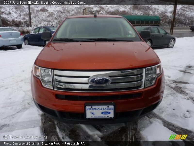 Blazing Copper Metallic / Camel 2007 Ford Edge SE AWD