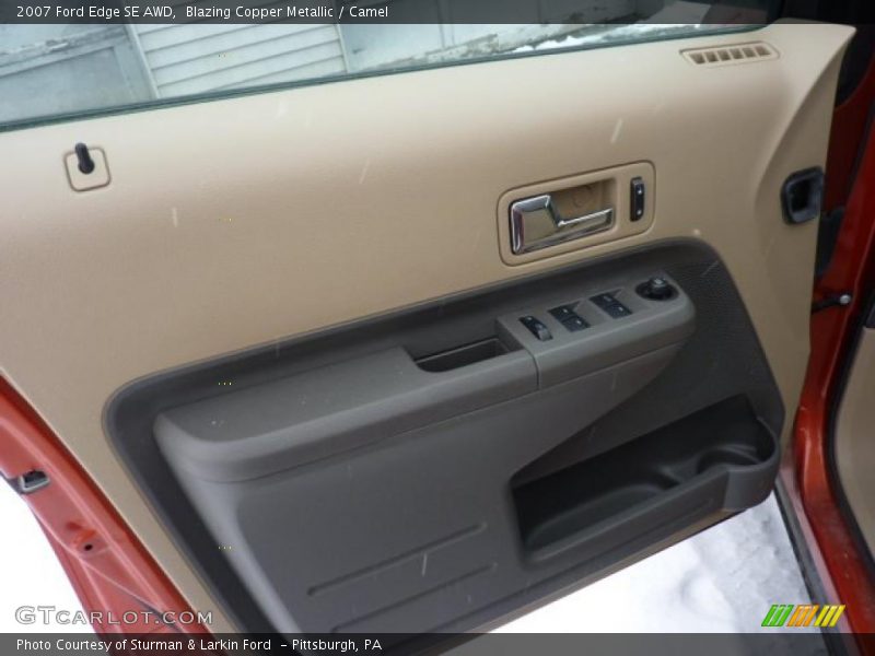 Blazing Copper Metallic / Camel 2007 Ford Edge SE AWD