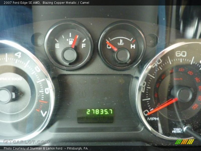 Blazing Copper Metallic / Camel 2007 Ford Edge SE AWD