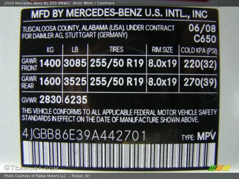 Arctic White / Cashmere 2009 Mercedes-Benz ML 350 4Matic