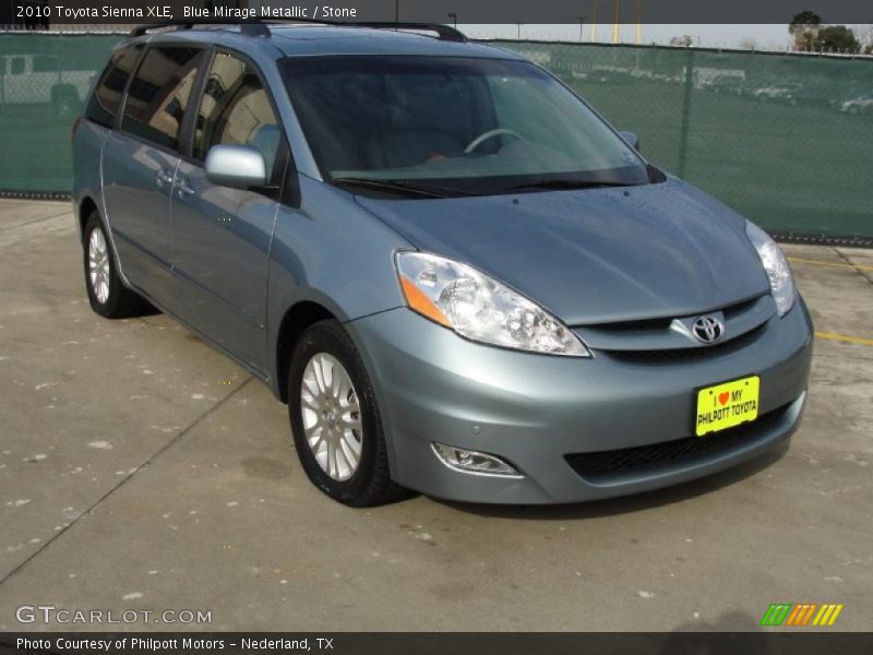 Blue Mirage Metallic / Stone 2010 Toyota Sienna XLE