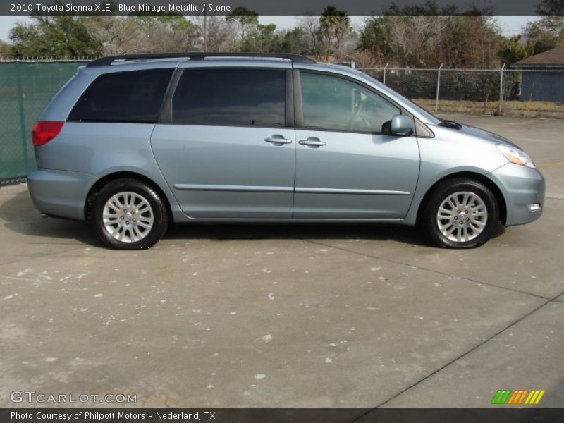 Blue Mirage Metallic / Stone 2010 Toyota Sienna XLE