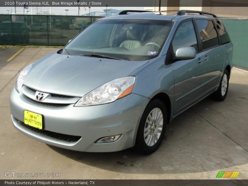 Blue Mirage Metallic / Stone 2010 Toyota Sienna XLE