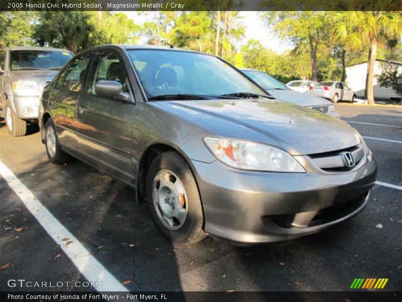 Magnesium Metallic / Gray 2005 Honda Civic Hybrid Sedan
