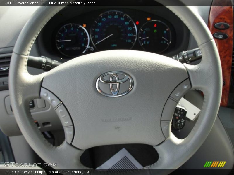 Blue Mirage Metallic / Stone 2010 Toyota Sienna XLE