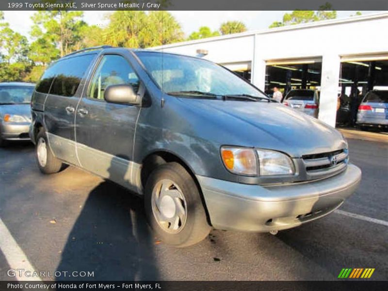 Silver Spruce Metallic / Gray 1999 Toyota Sienna XLE