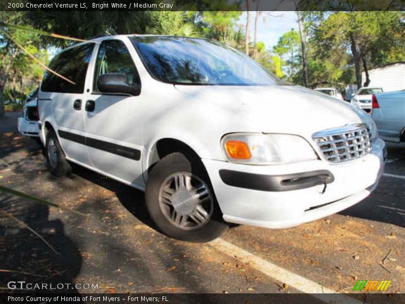 Bright White / Medium Gray 2000 Chevrolet Venture LS