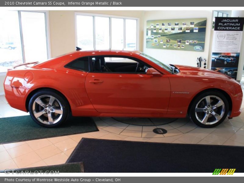 Inferno Orange Metallic / Black 2010 Chevrolet Camaro SS Coupe
