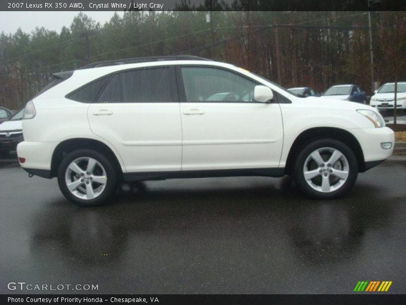 Crystal White / Light Gray 2007 Lexus RX 350 AWD