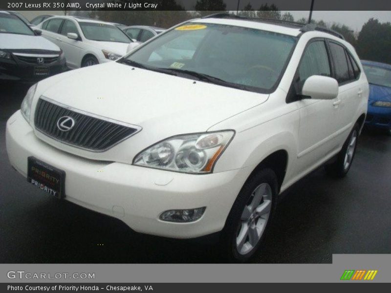 Crystal White / Light Gray 2007 Lexus RX 350 AWD