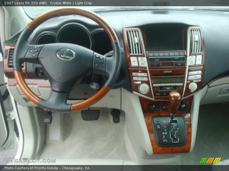 Crystal White / Light Gray 2007 Lexus RX 350 AWD