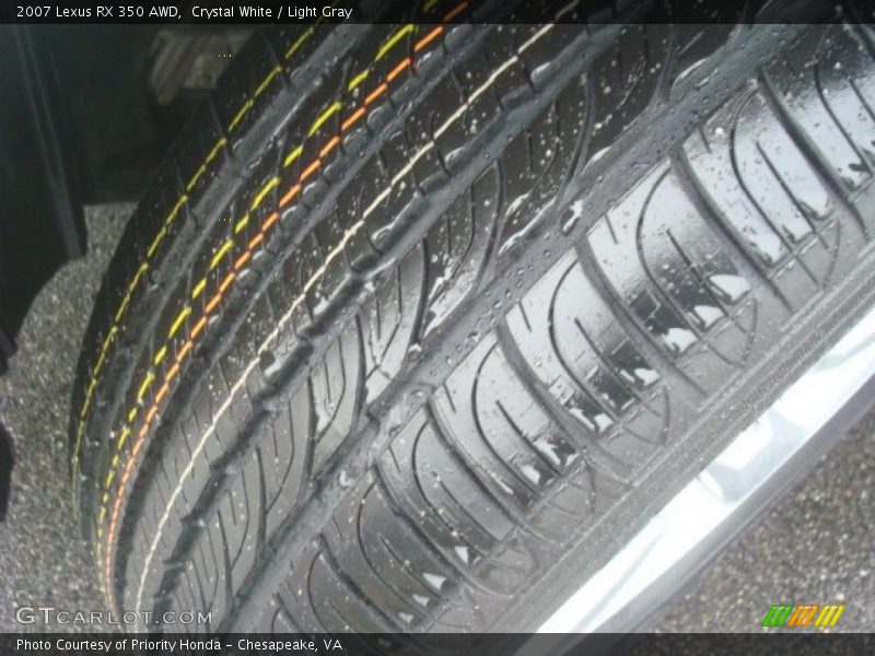 Crystal White / Light Gray 2007 Lexus RX 350 AWD