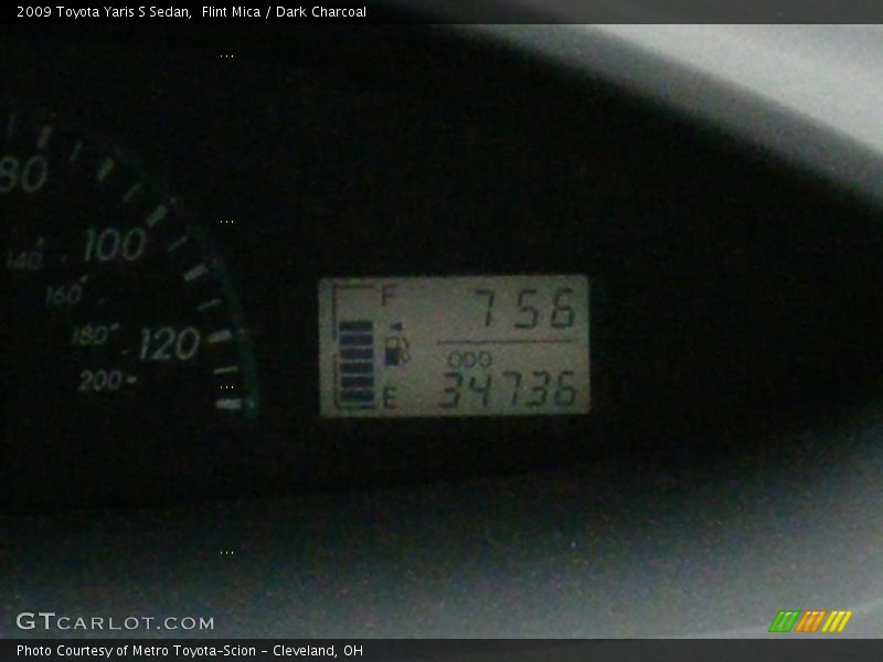 Flint Mica / Dark Charcoal 2009 Toyota Yaris S Sedan