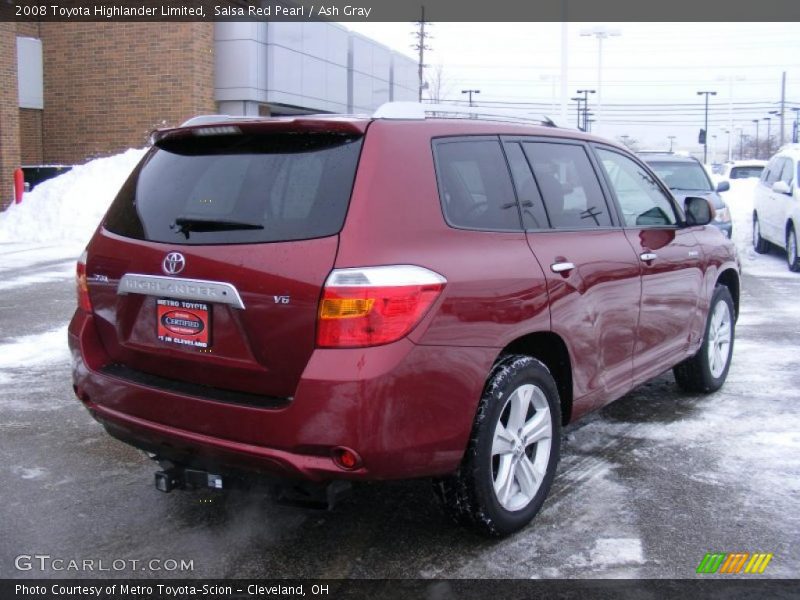 Salsa Red Pearl / Ash Gray 2008 Toyota Highlander Limited