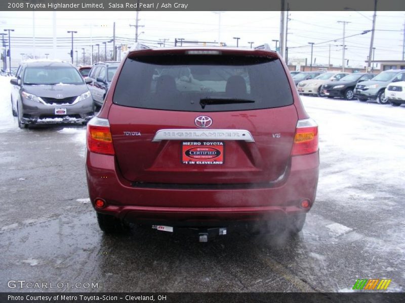 Salsa Red Pearl / Ash Gray 2008 Toyota Highlander Limited