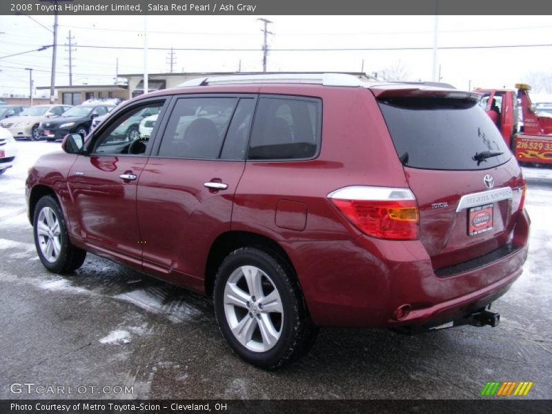 Salsa Red Pearl / Ash Gray 2008 Toyota Highlander Limited