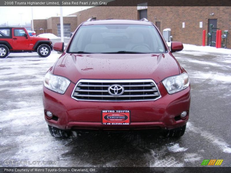 Salsa Red Pearl / Ash Gray 2008 Toyota Highlander Limited