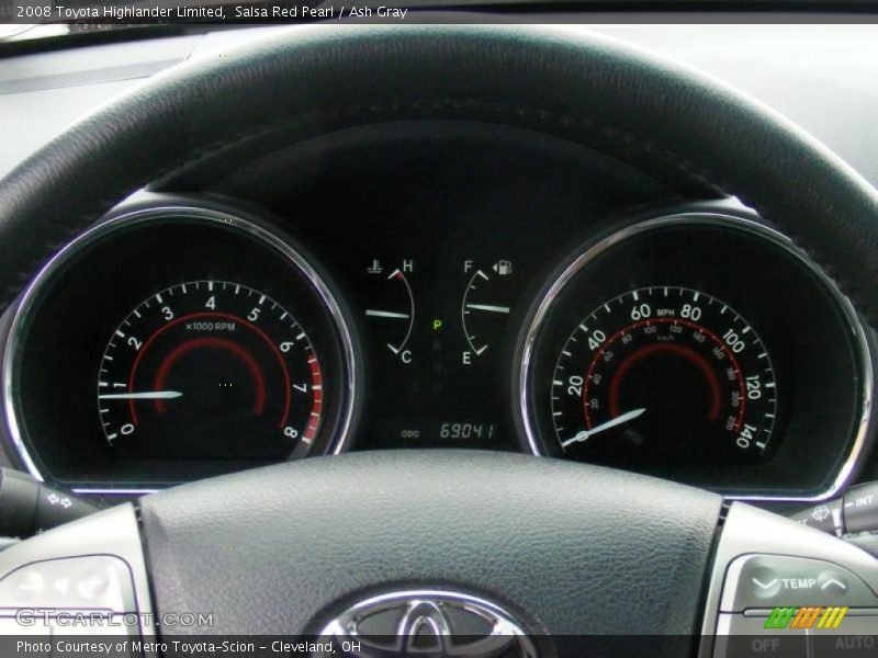 Salsa Red Pearl / Ash Gray 2008 Toyota Highlander Limited