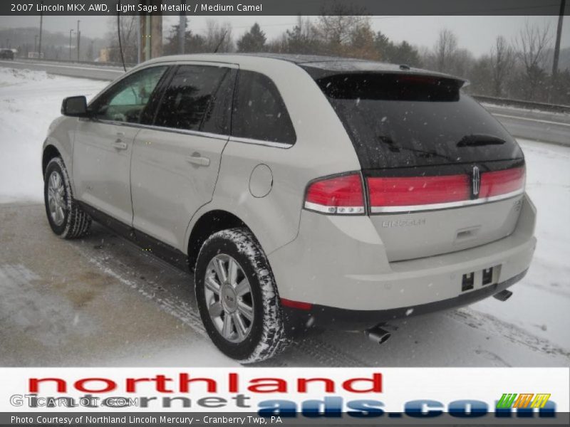 Light Sage Metallic / Medium Camel 2007 Lincoln MKX AWD