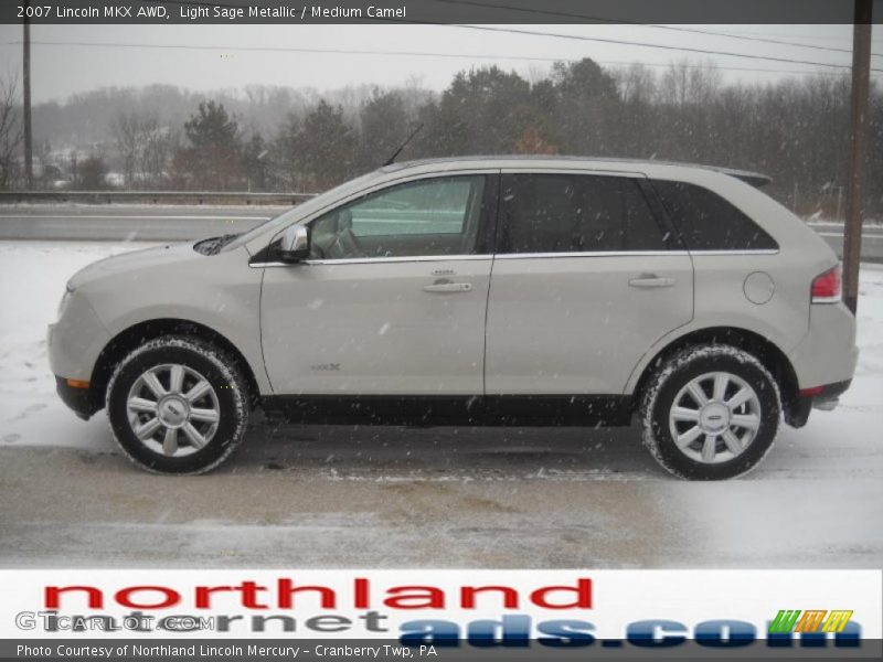 Light Sage Metallic / Medium Camel 2007 Lincoln MKX AWD