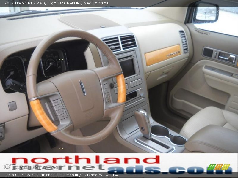 Light Sage Metallic / Medium Camel 2007 Lincoln MKX AWD