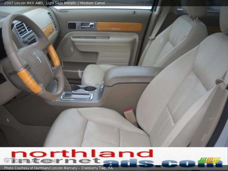 Light Sage Metallic / Medium Camel 2007 Lincoln MKX AWD