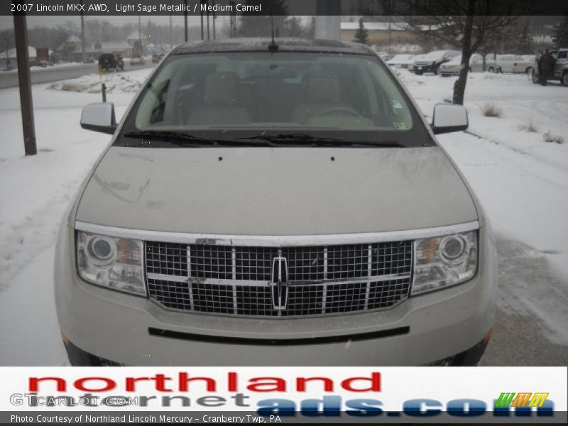 Light Sage Metallic / Medium Camel 2007 Lincoln MKX AWD
