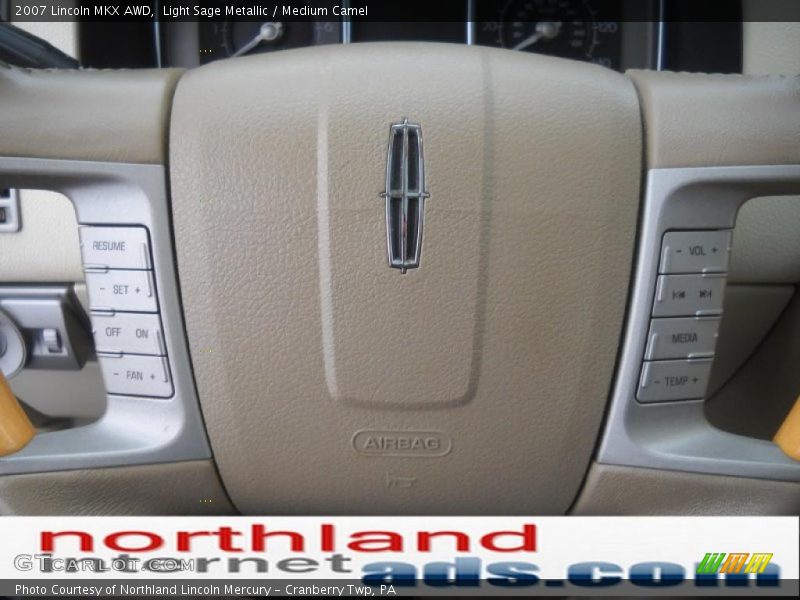 Light Sage Metallic / Medium Camel 2007 Lincoln MKX AWD