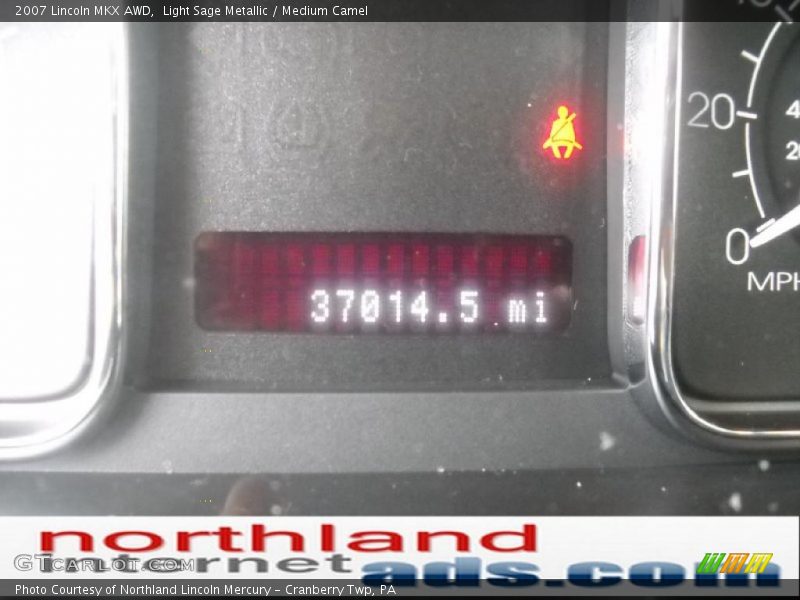 Light Sage Metallic / Medium Camel 2007 Lincoln MKX AWD
