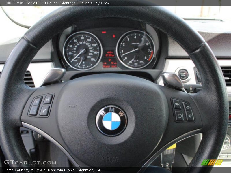 Montego Blue Metallic / Grey 2007 BMW 3 Series 335i Coupe