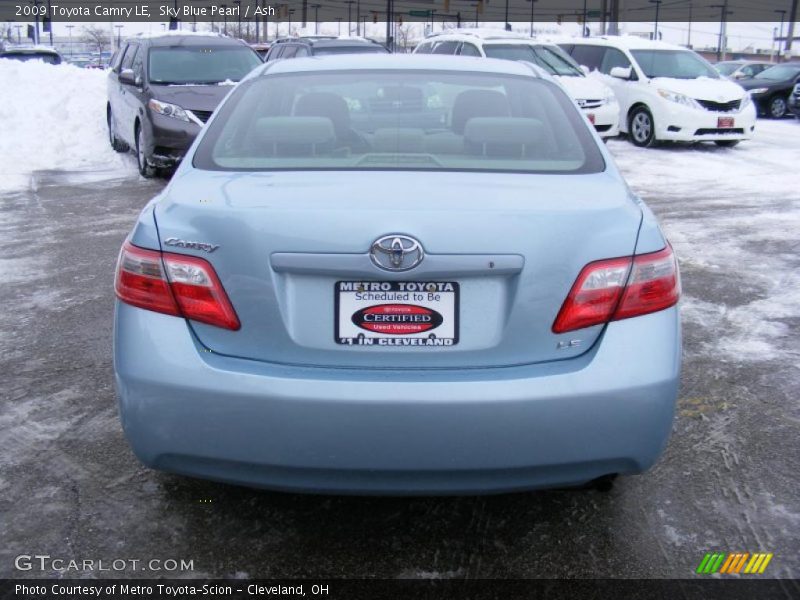 Sky Blue Pearl / Ash 2009 Toyota Camry LE